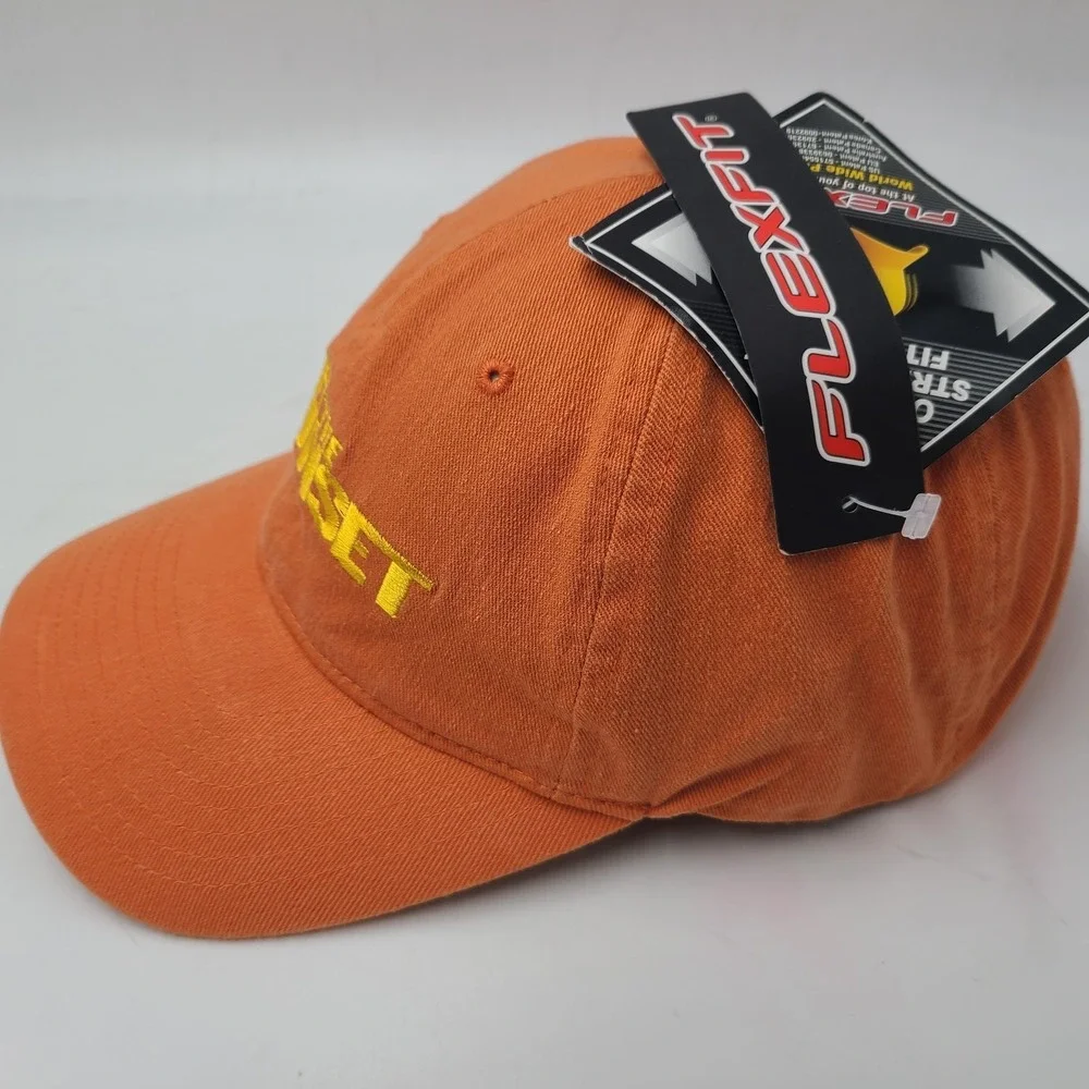 Vintage‎ After The Sunset Movie Promo Hat Flex Fitted 2004 Action Comedy Orange